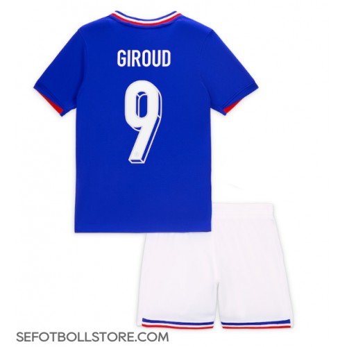 Frankrike Olivier Giroud #9 Replika babykläder Hemmaställ Barn EM 2024 Kortärmad (+ korta byxor)